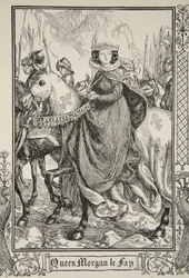 Koningin Morgan le Fay, illustratie uit 